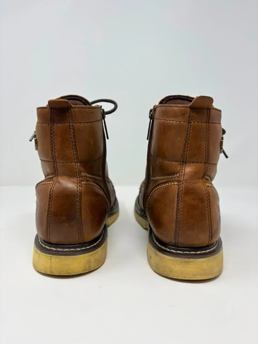 Harley-Davidson Brown Leather Motorcycle Boots D93470 Men’s 10